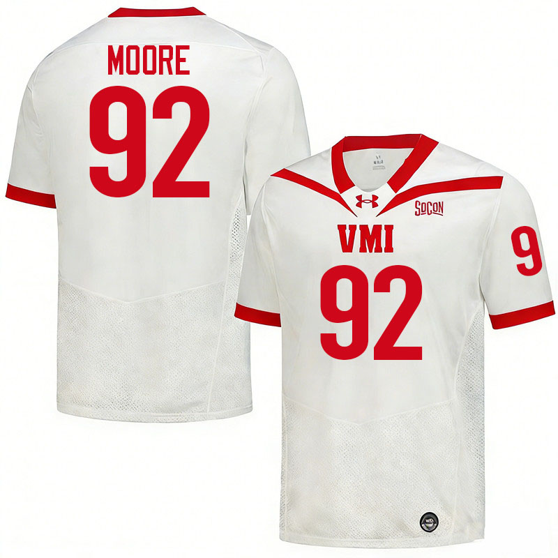 Virginia Military Institute Keydets #92 Jacob Moore College Football Jerseys,Uniforms-White